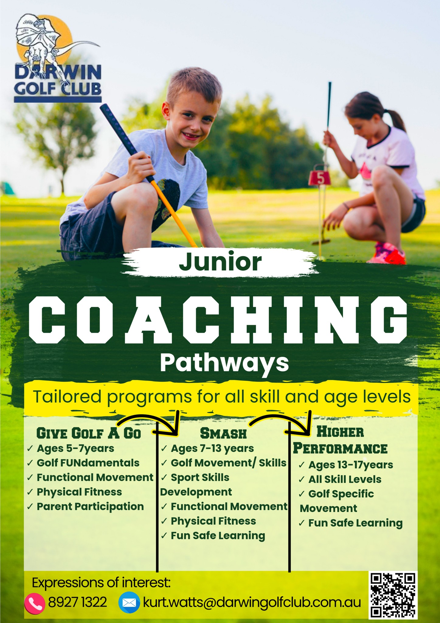 Darwin - ⛳Junior Coaching Pathways ⛳ We have a couple of spots still ...