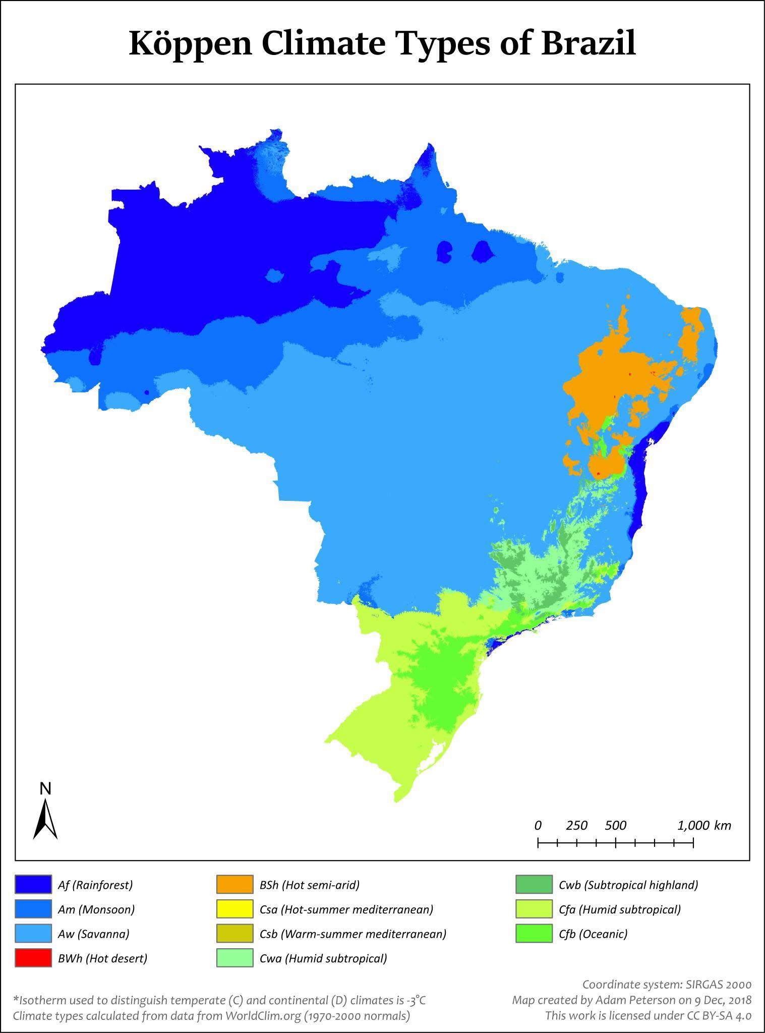 Mapa del clima de Brasil 🇧🇷 - Curiosamente Geográficos | Facebook