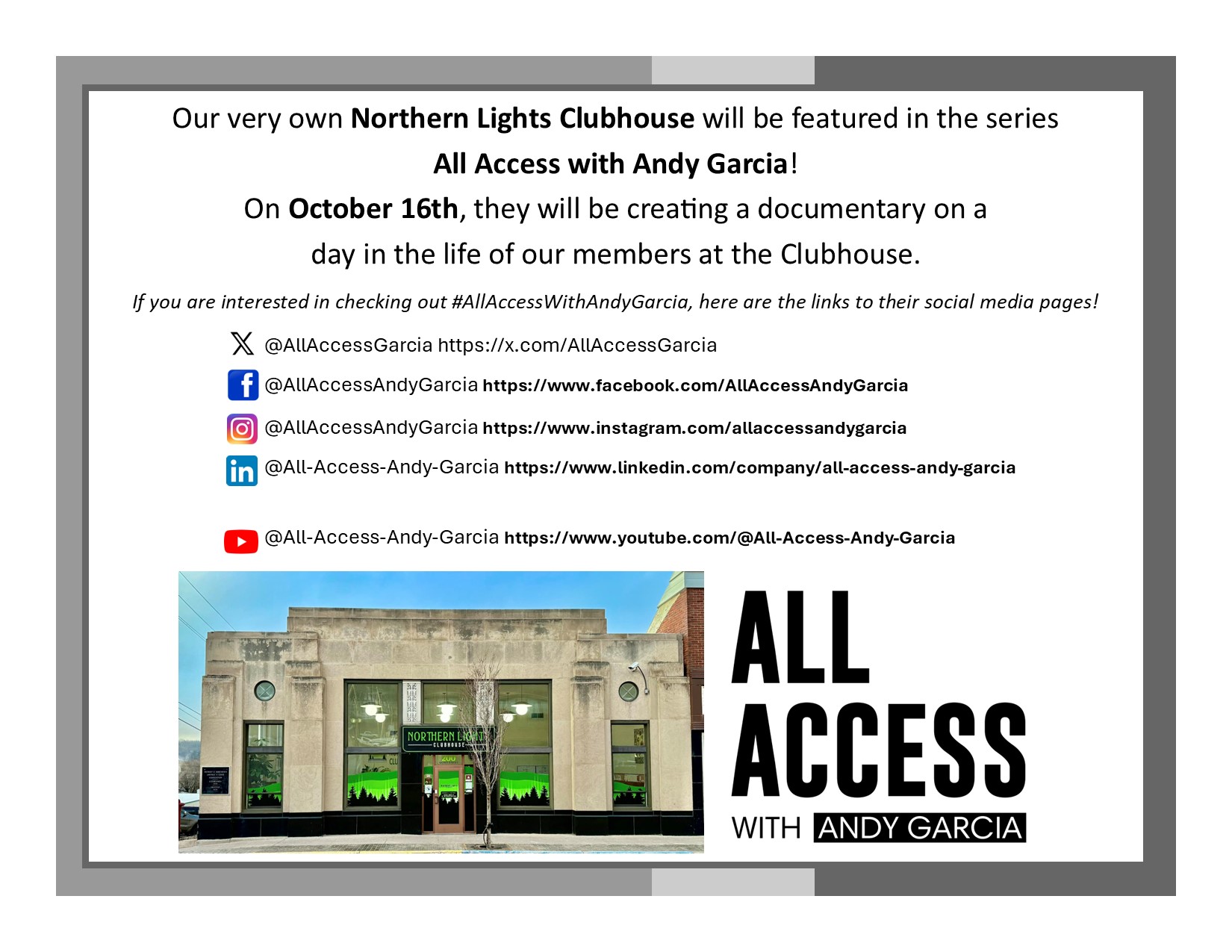 Copper - Exciting Announcement here at CCMH! Northern Lights Clubhouse ...