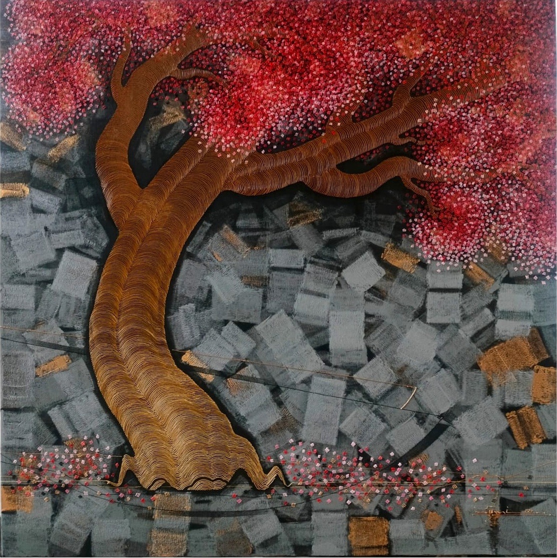 Verandah - Rahul Dangat │ ‘The Tree of Life’ │ Acrylic on Canvas │ 48 x ...