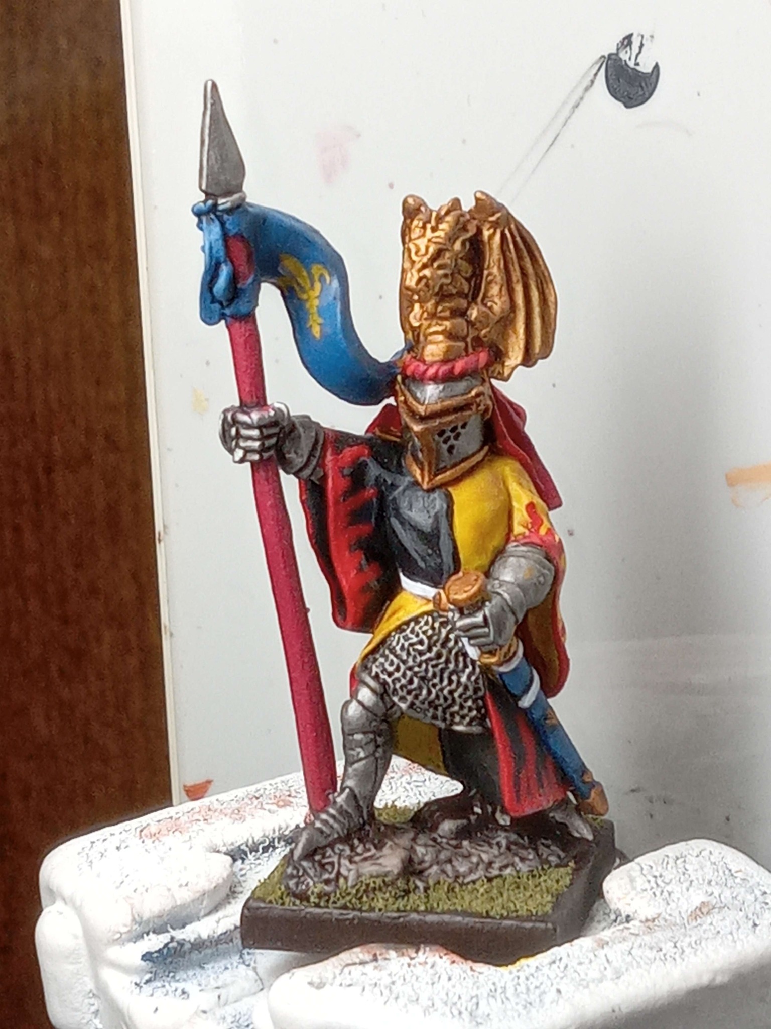 Overlooking Sir James the Blue in Reaper Miniatures knights group