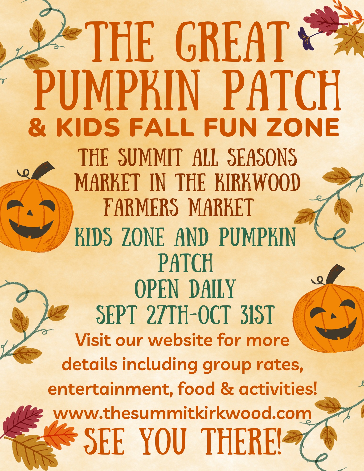 🎃🍂 Fall Fun is Here! 🍂🎃 The... - Kirkwood Farmers' Market | Facebook