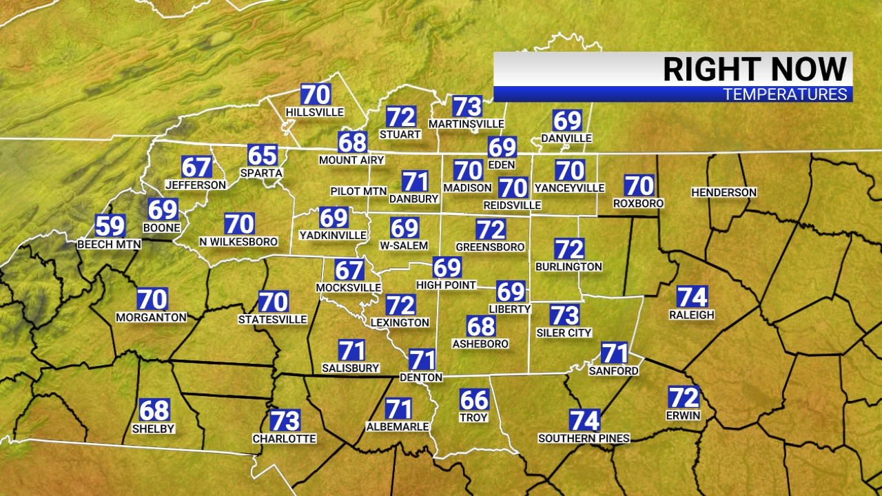 FOX - Here are your lunchtime temperatures from the FOX8 MAX Weather ...
