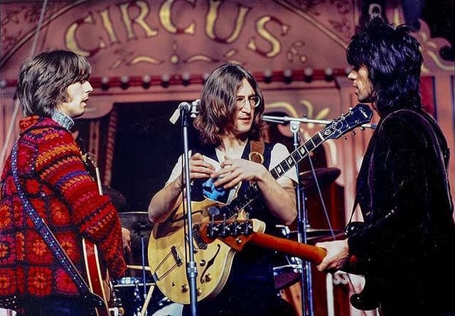 Eric Clapton with The Dirty Mac in 1968