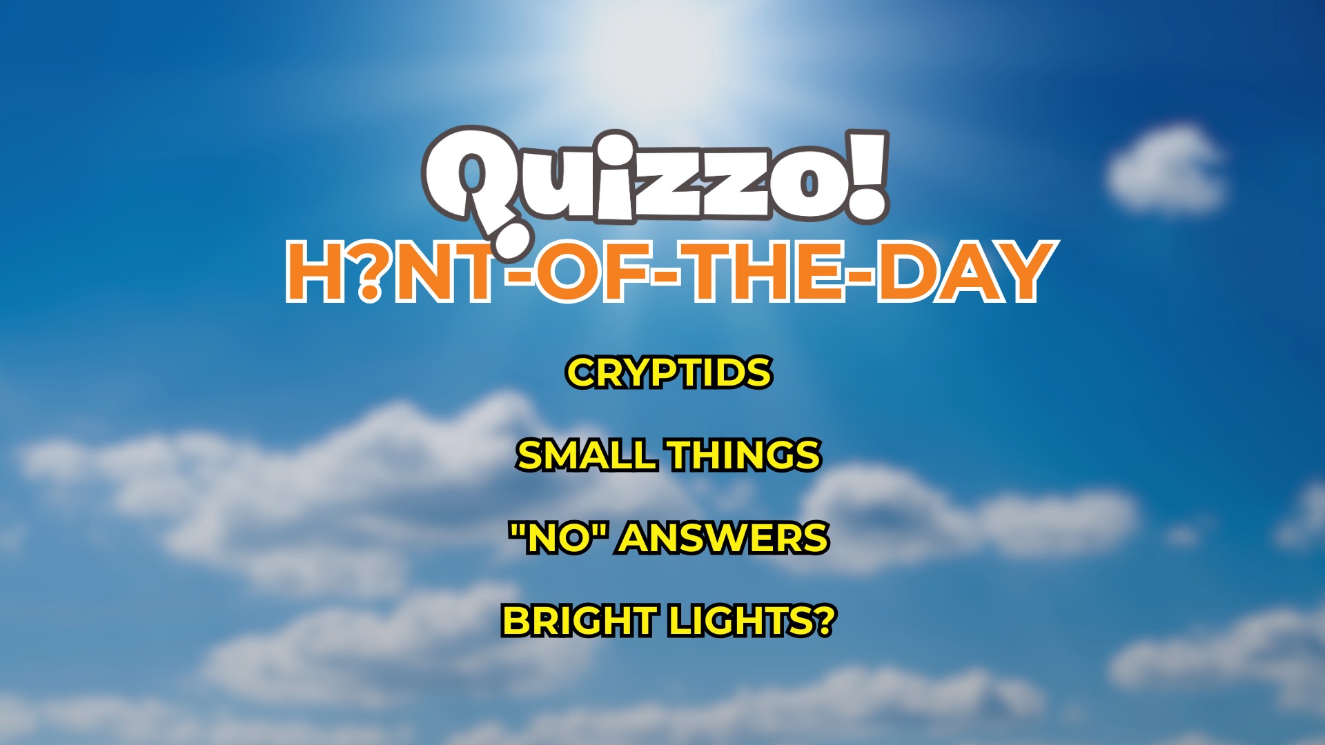 Quizzo - Here are a few clues regarding tonight’s... | Facebook