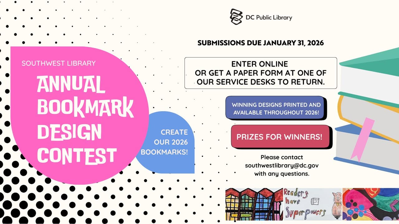 DC - The Southwest Library Bookmark Contest is back 🎉 Design our 2026 ...