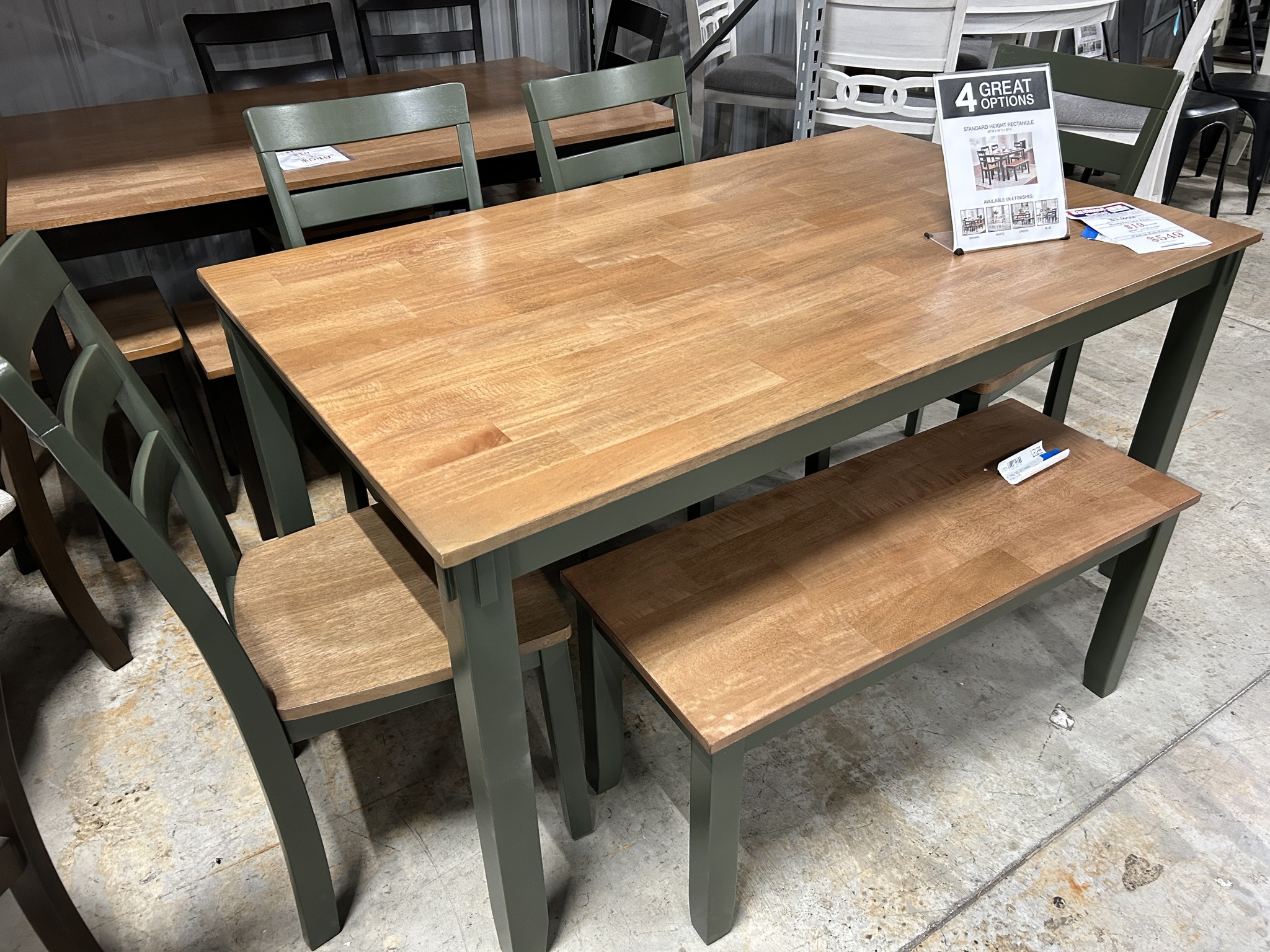 VFM - 6 Piece Dining set Table, 4 Chairs & Bench ONLY $549 for the ...