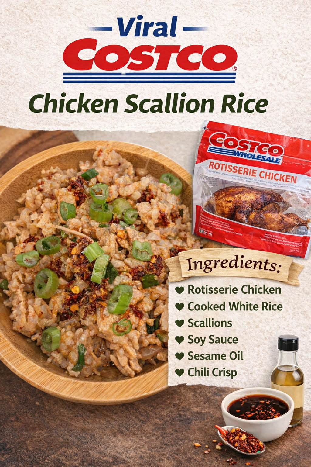 Sparkles - ⭐ Viral Costco Chicken Scallion Rice ⭐ What you will need: 1 ...