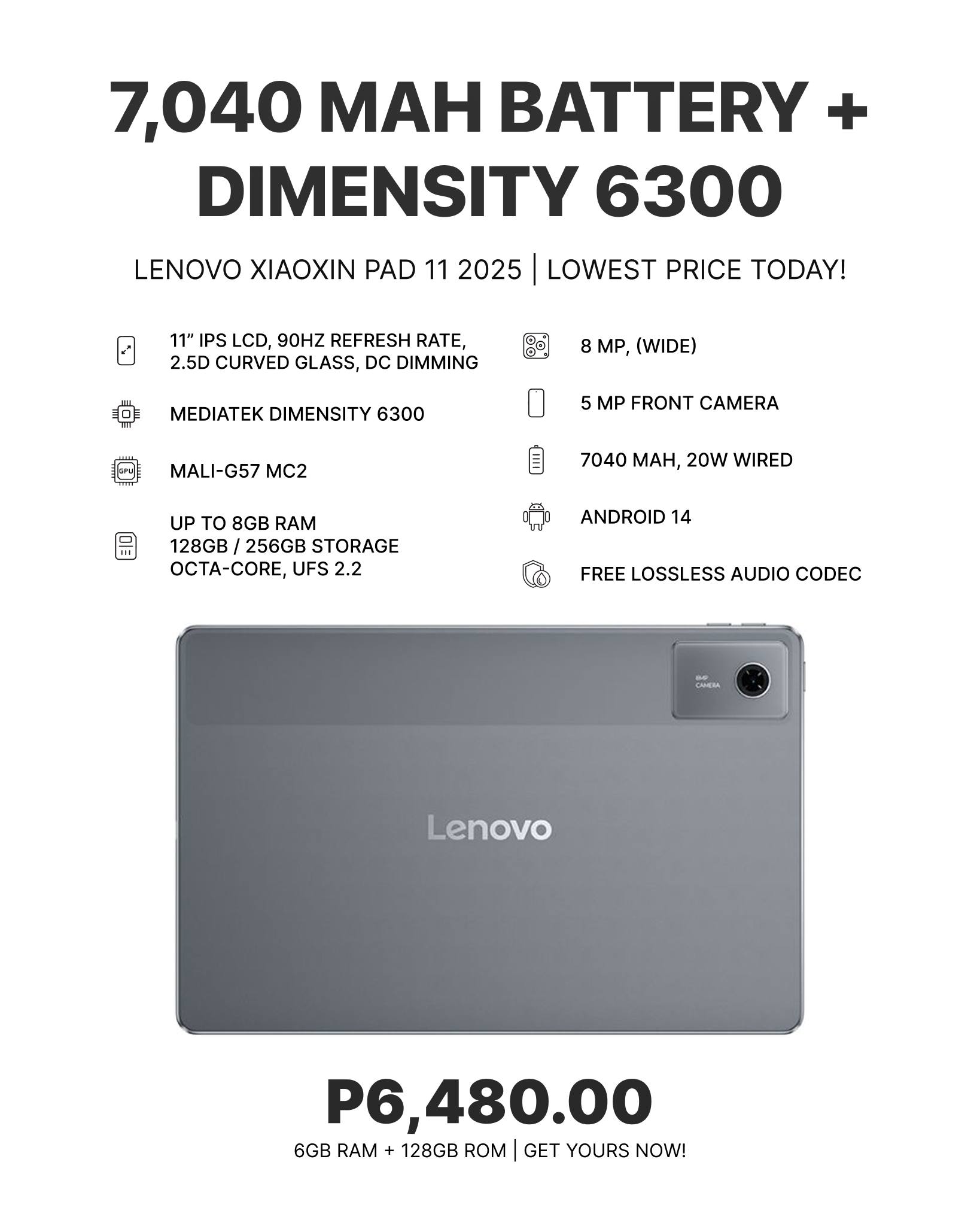 Lenovo Xiaoxin Pad 11 tablet with 11
