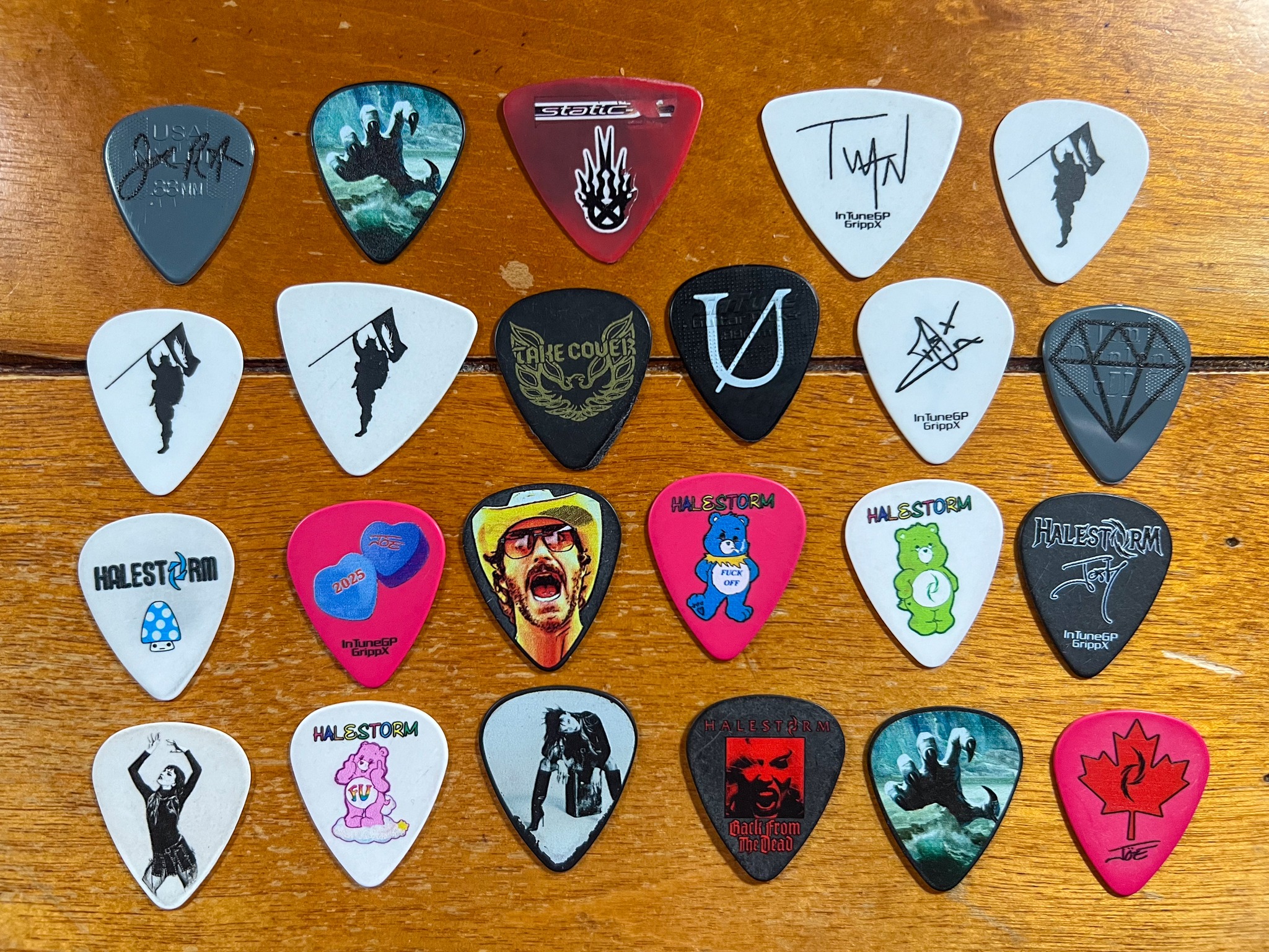 SPOT THE PICK! Here is a sample of the guitar picks I