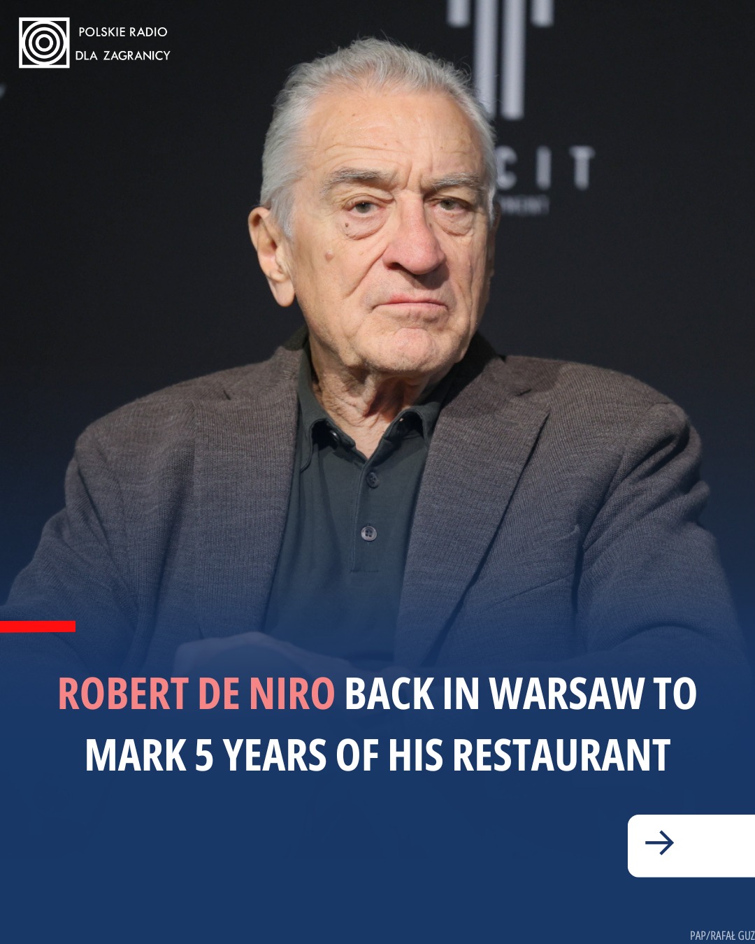 Radio Poland - 🎬 🇵🇱 The Hollywood legend landed at Chopin... | Facebook