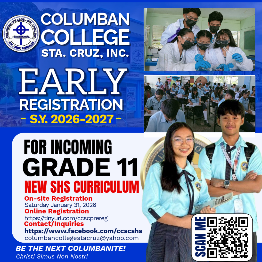 Columban - 📣 PRE-REGISTRATION NOW OPEN Incoming Grade 11 | School Year ...