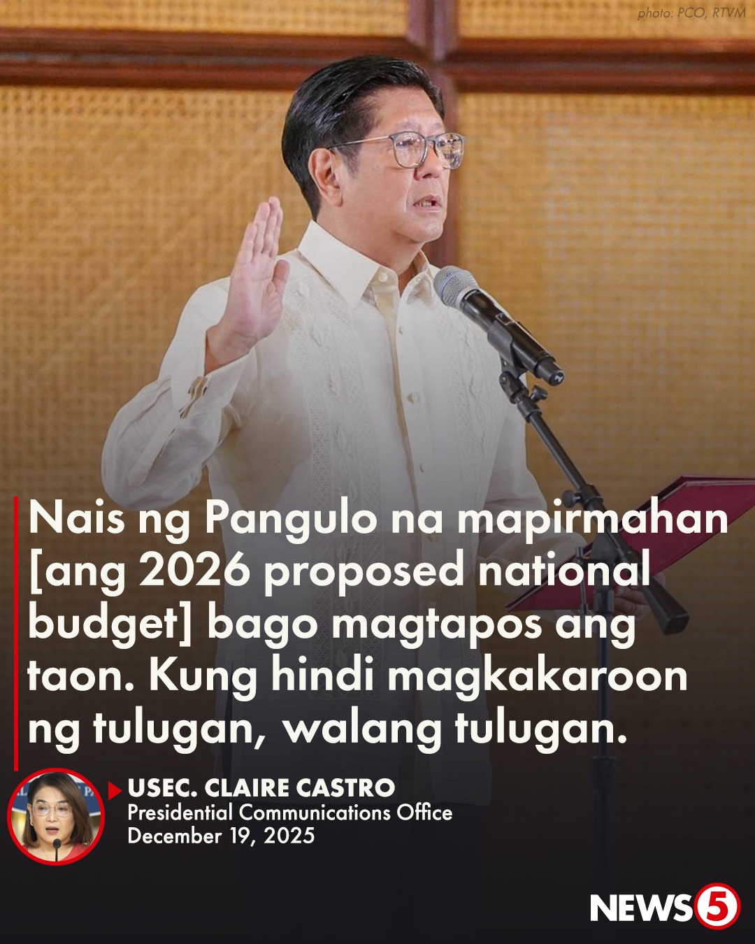 News5 - NO HOLIDAYS FOR PBBM? Wala raw tulugan at... | Facebook