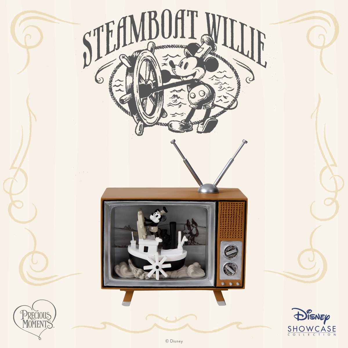 Where it all began. ✨ This Steamboat Willie shadowbox captures 
