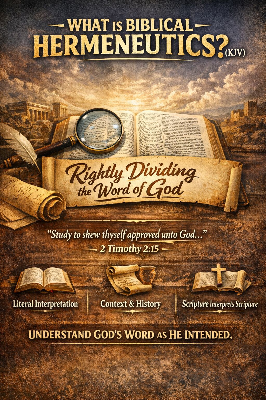 Tony - 📖 WHAT IS BIBLICAL HERMENEUTICS? (KJV) Rightly Dividing the Word ...