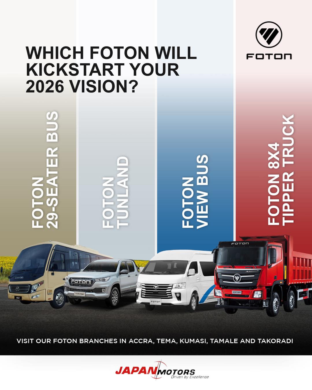 FOTON - Which Foton will kickstart your 2026 vision? A - 29-Seater Bus ...