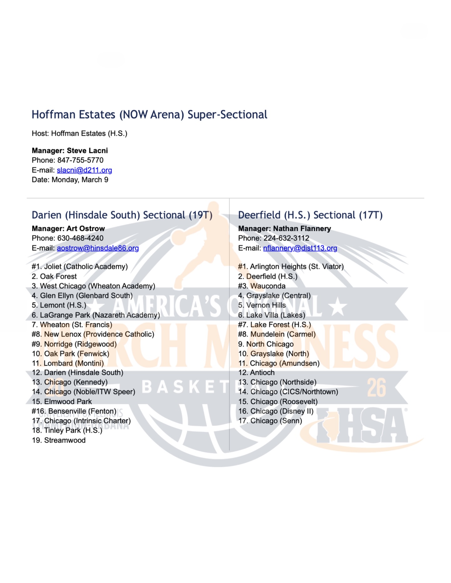 IHSA Illinois High... - IHSA Illinois High School Association
