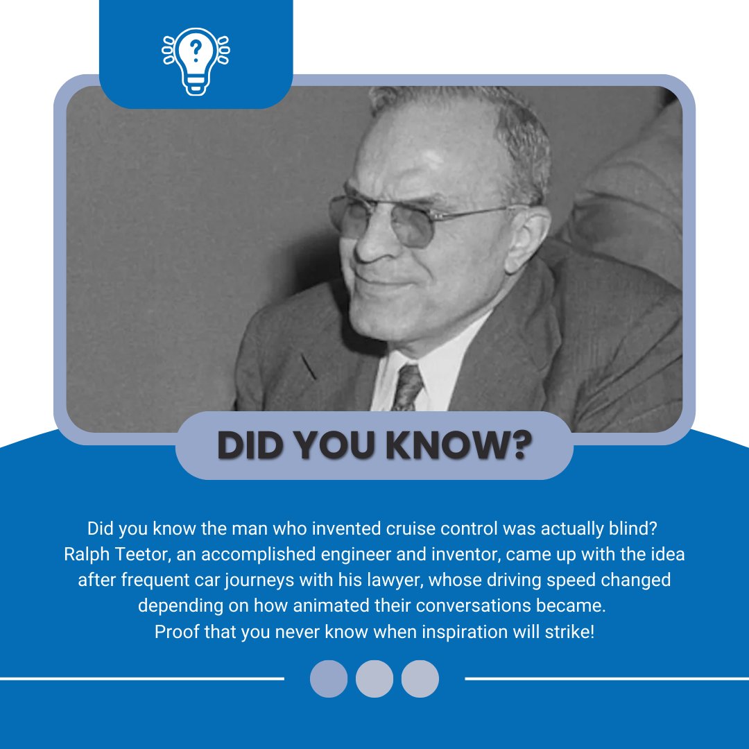 Autoserve - 🔐 Did you know? The inventor of cruise control was actually ...