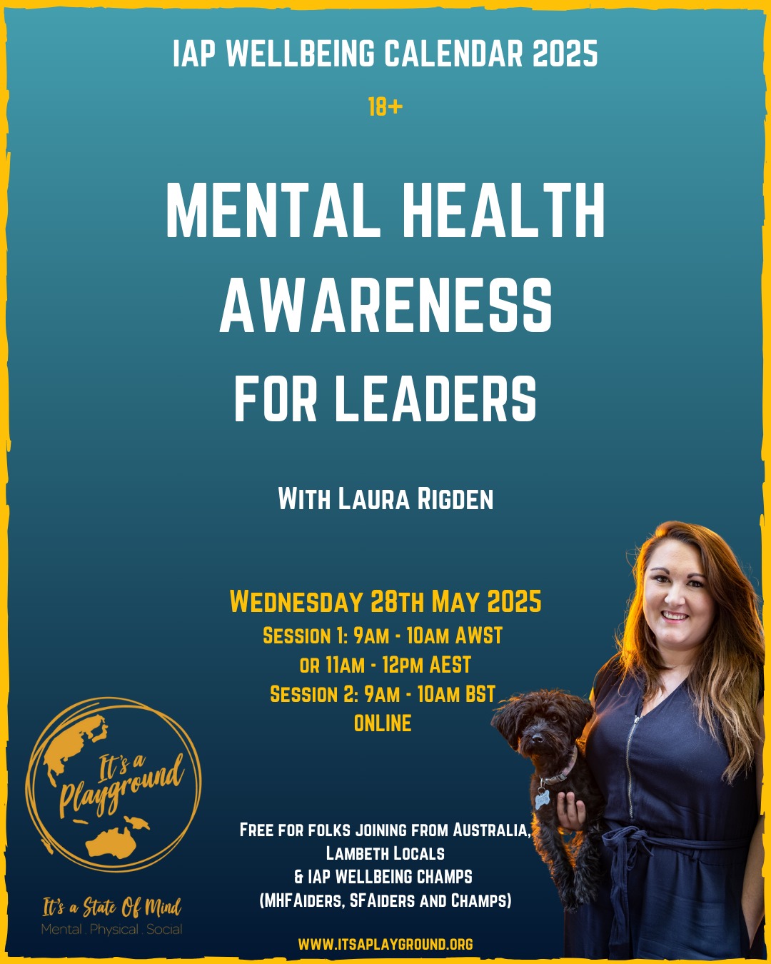 🌿 Mental Health for Leaders. Open... - It's a Playground | Facebook