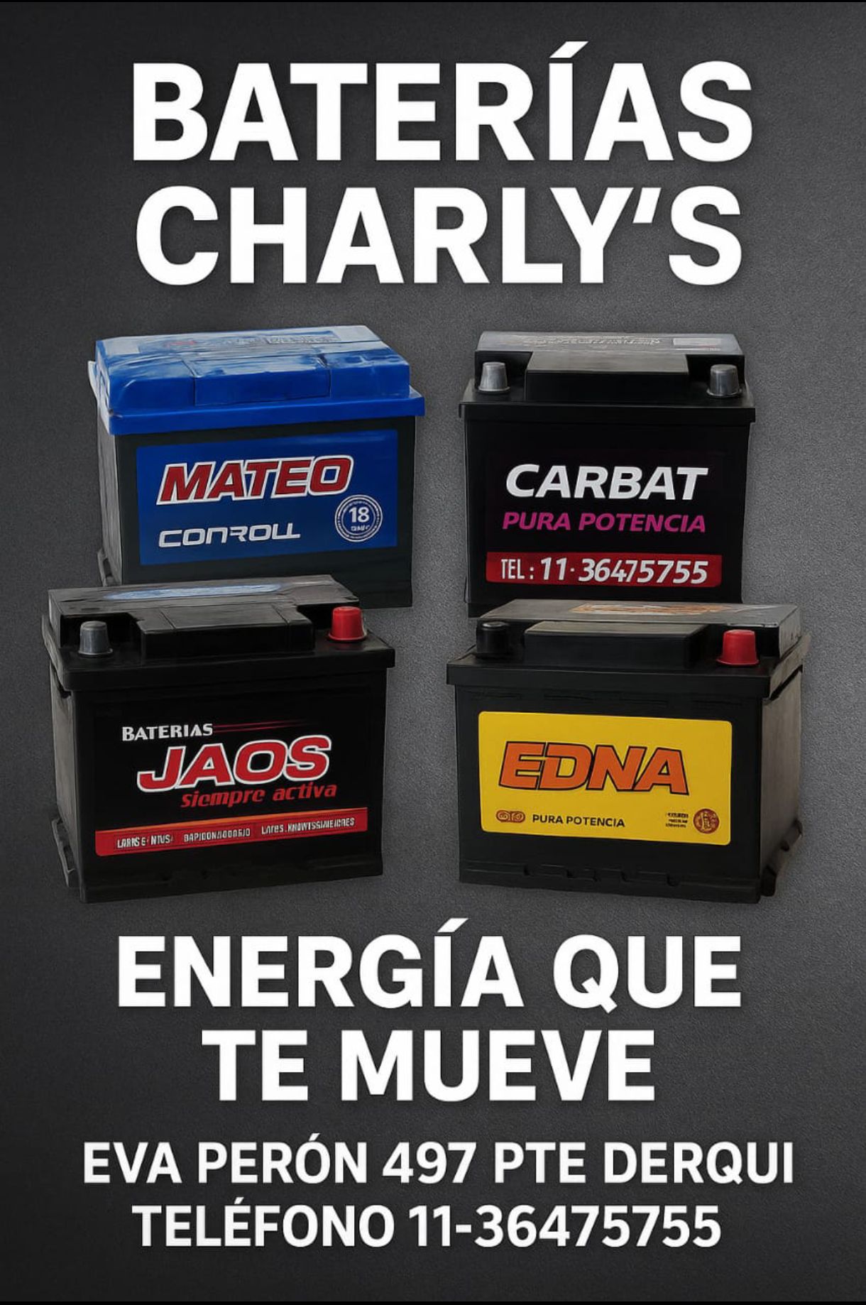 Baterias Charly's | Presidente Derqui