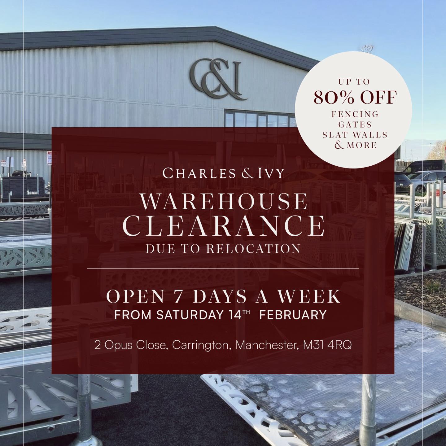 Charles - We’re clearing out our warehouse! 🔔 Don’t worry, we aren’t ...