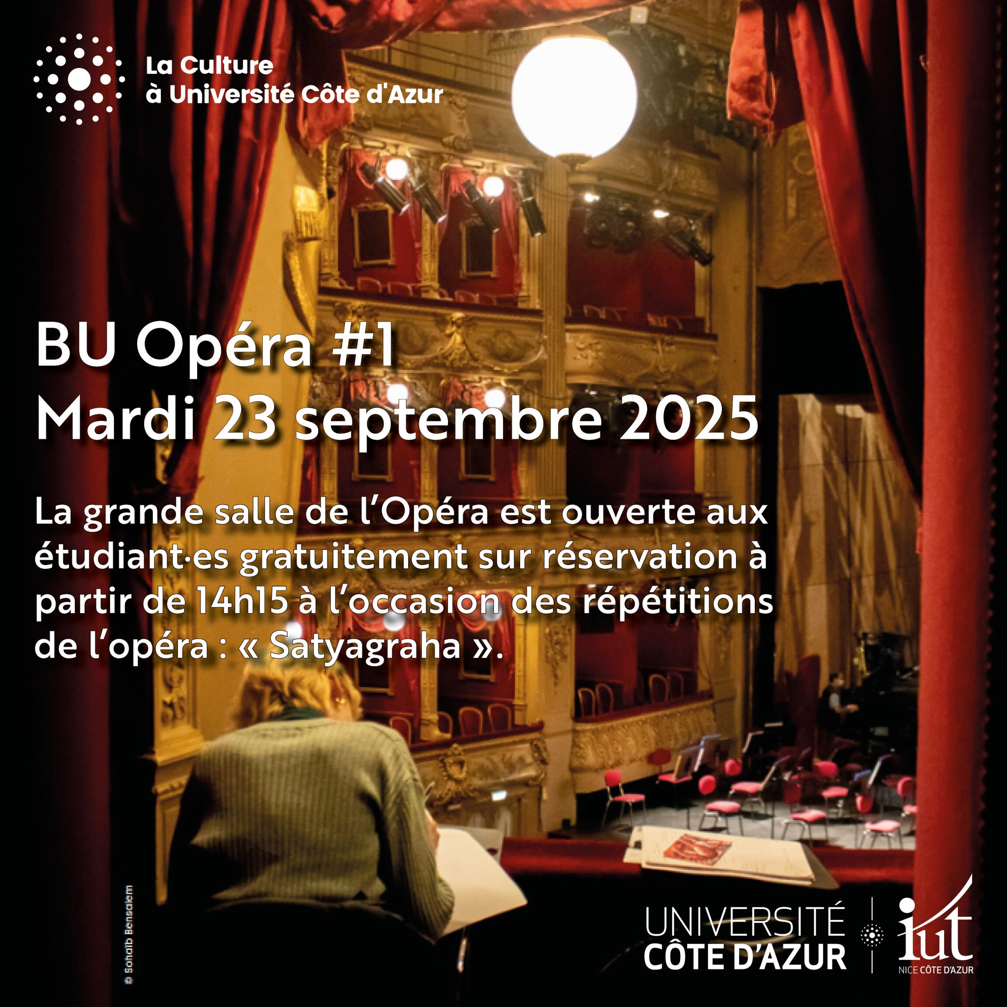 IUT - #SaveTheDate - La B.U. s’invite à l’Opéra de Nice 📚🎭 Le 23 ...