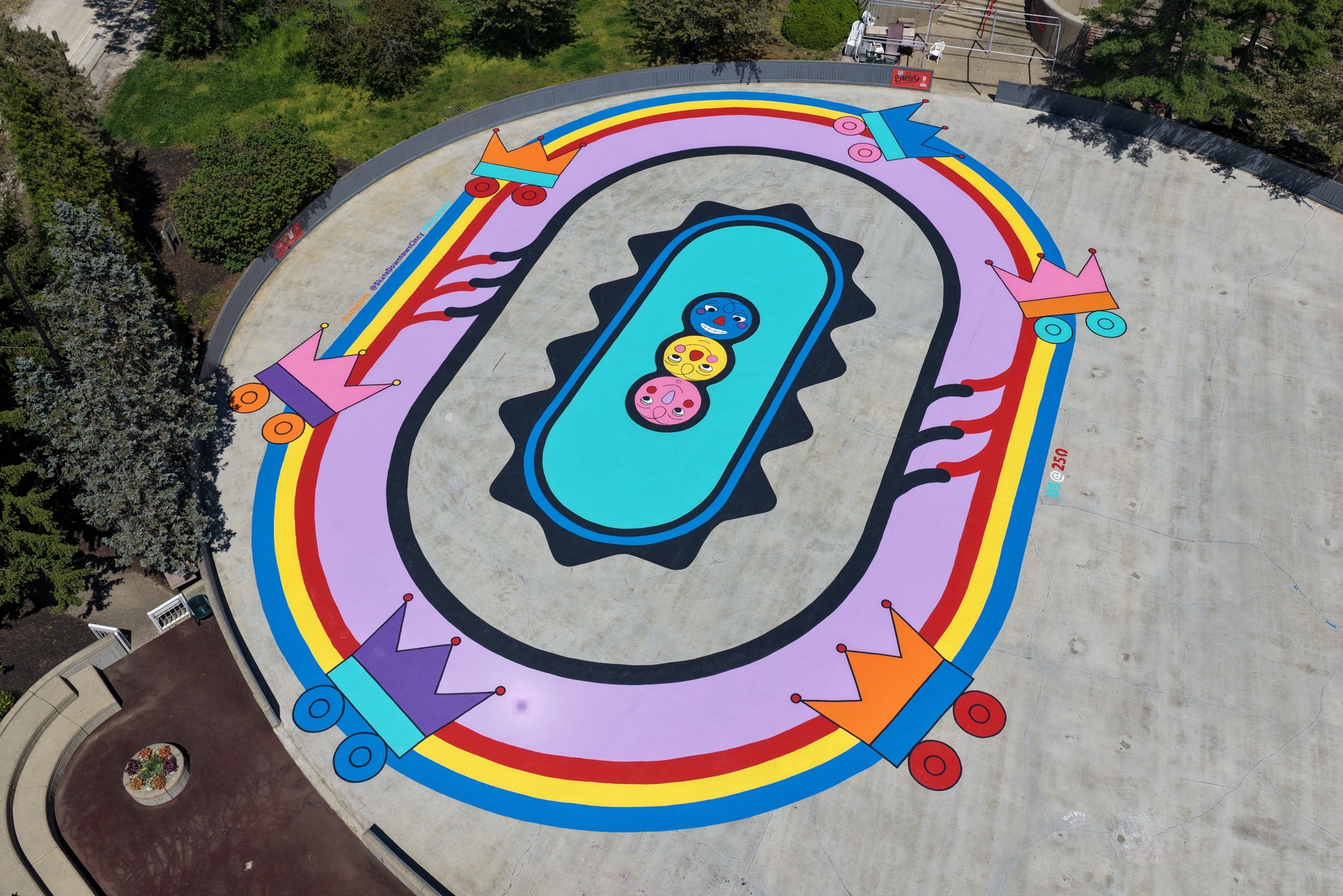 Cincinnati's Sawyer Point skate rink mural unveiling