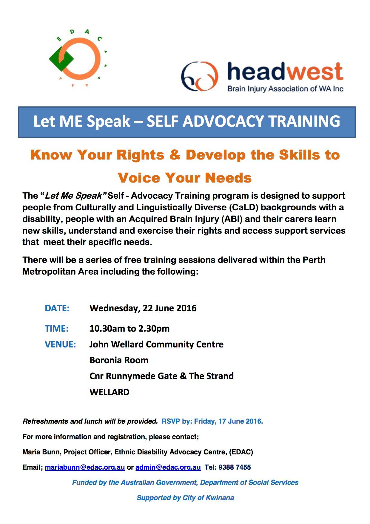My Supports - The Ethnic Disability Advocacy Centre (EDAC) is running ...