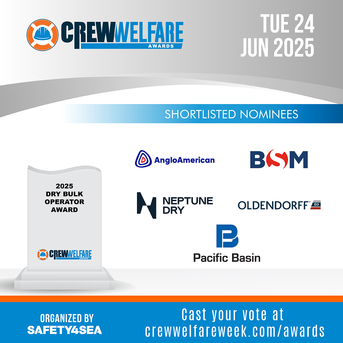 SAFETY4SEA - Have you voted for the 2025 Crew Welfare Awards? ⚓ The ...