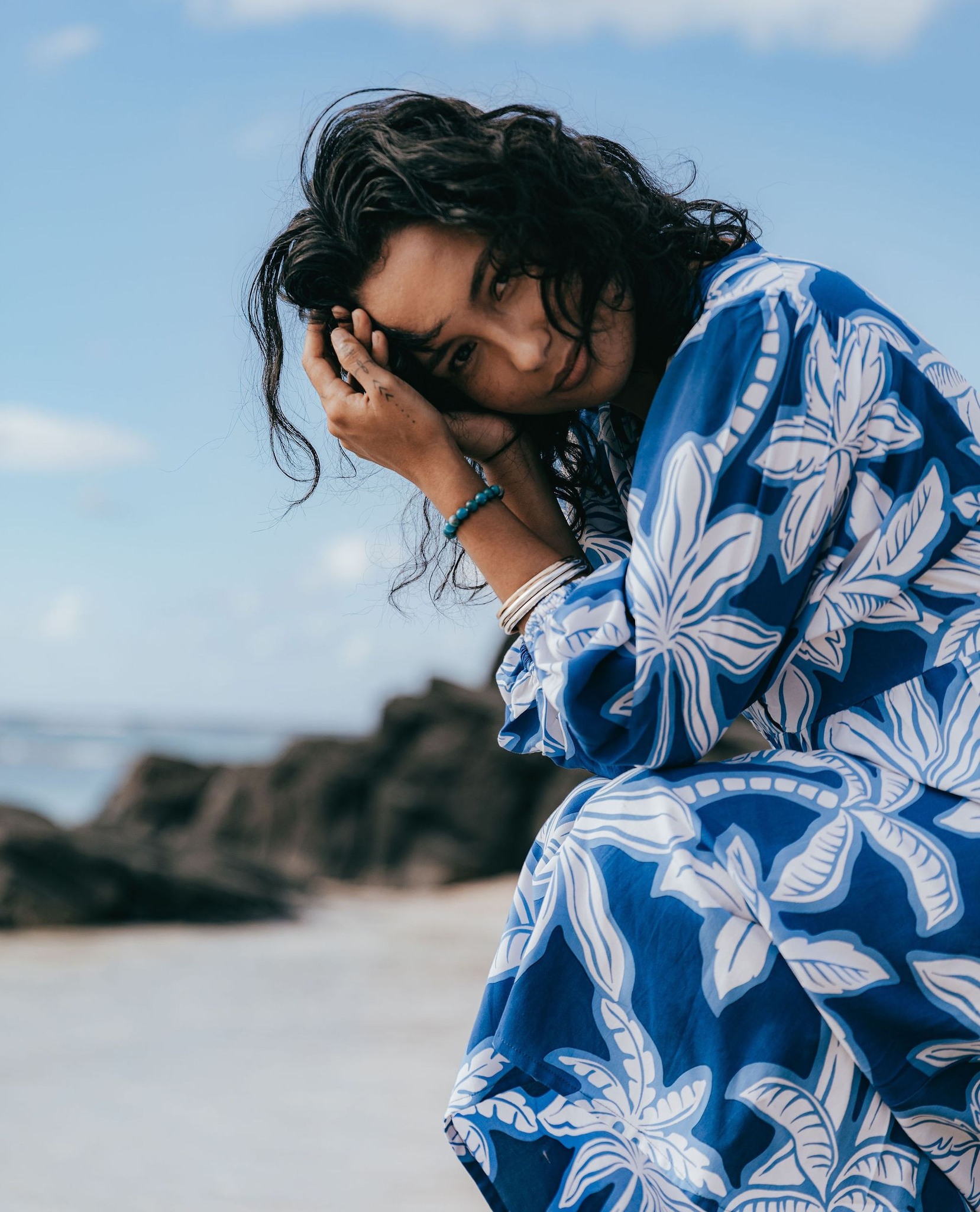 blue moana dress Manini Wear's Coco Tree Tina midi for spring Black Coast Plus Size Evening Party Dress Size:Custom order The Moana Midi is