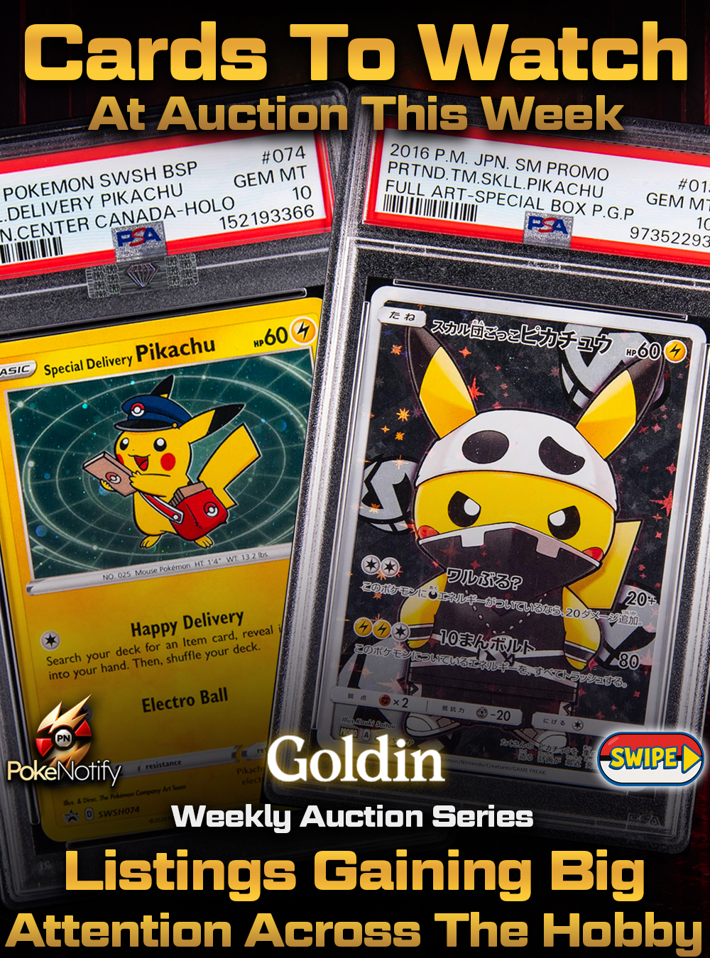 Rare Pokémon and One Piece collectibles up for auction until