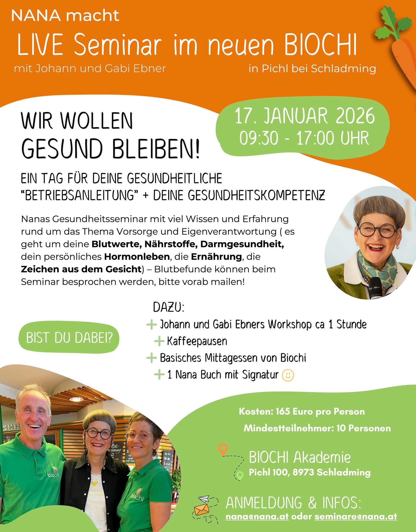Nana - Nana kommt nach Schladming zu Biochi WANN: 17. JANUAR 2026 UM: 9 ...