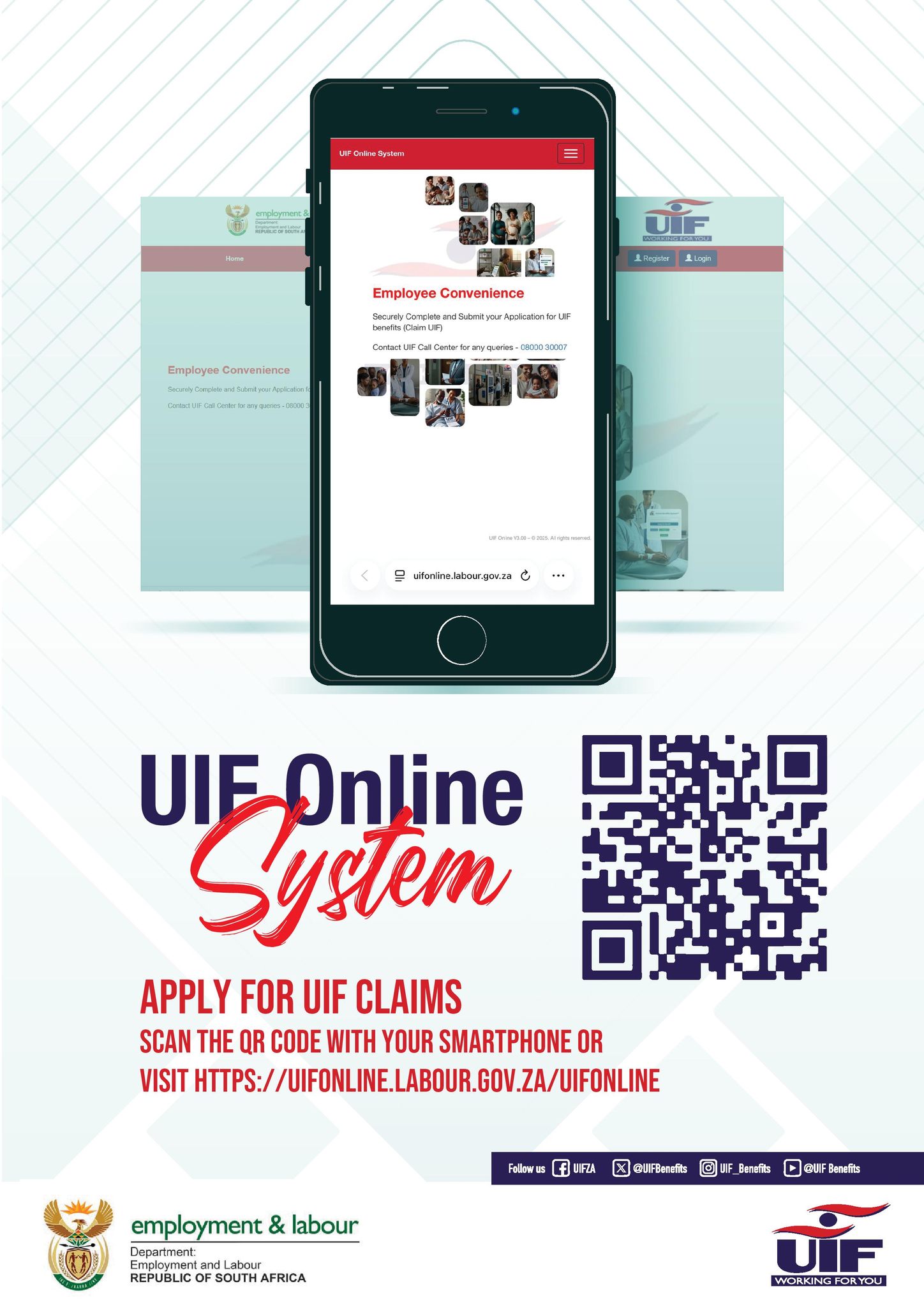 Unemployment - Apply For #UIF Clamis. Scan the QR Code with your ...