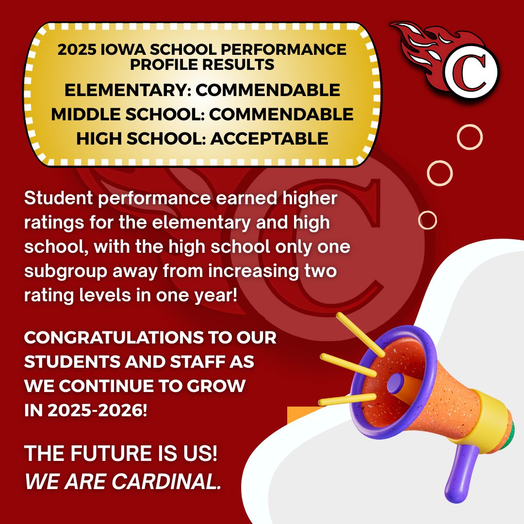 The 2025 Iowa School... - Cardinal Community School District | Facebook