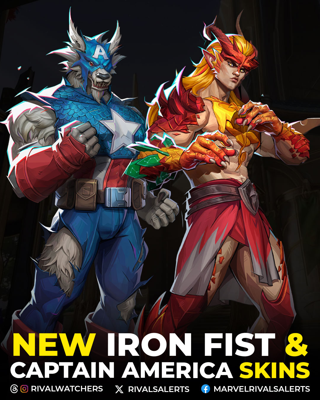 Marvel - Captain America: Capwolf & Iron Fist: Shenloong Champion Skins ...