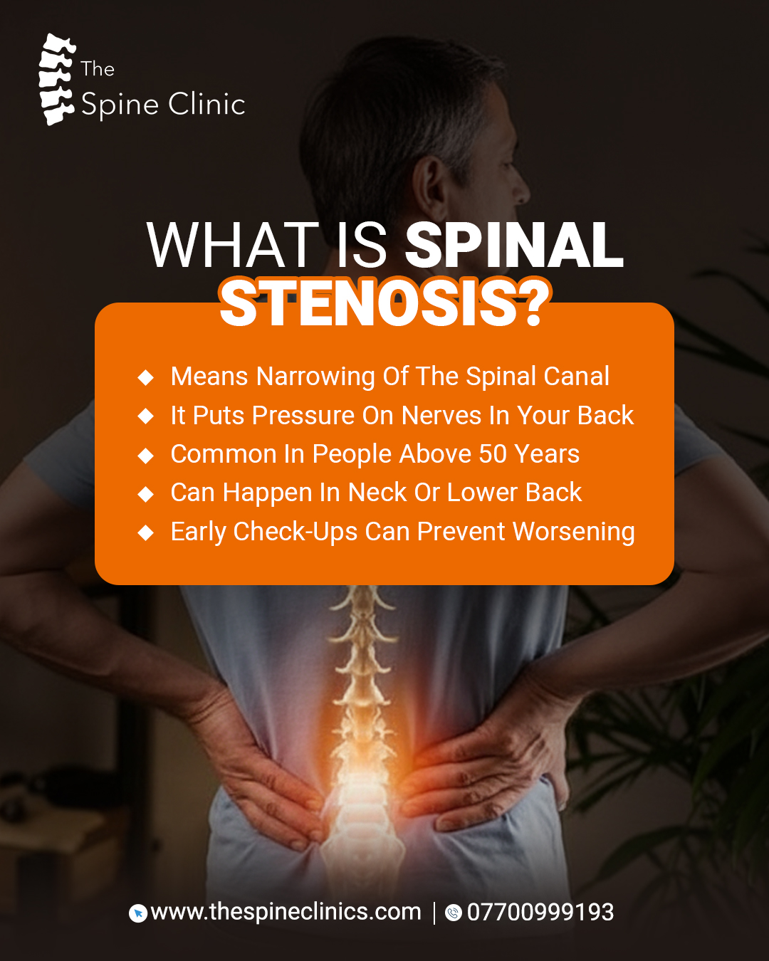 Spine - Spinal Stenosis is the narrowing of the spinal canal that puts ...