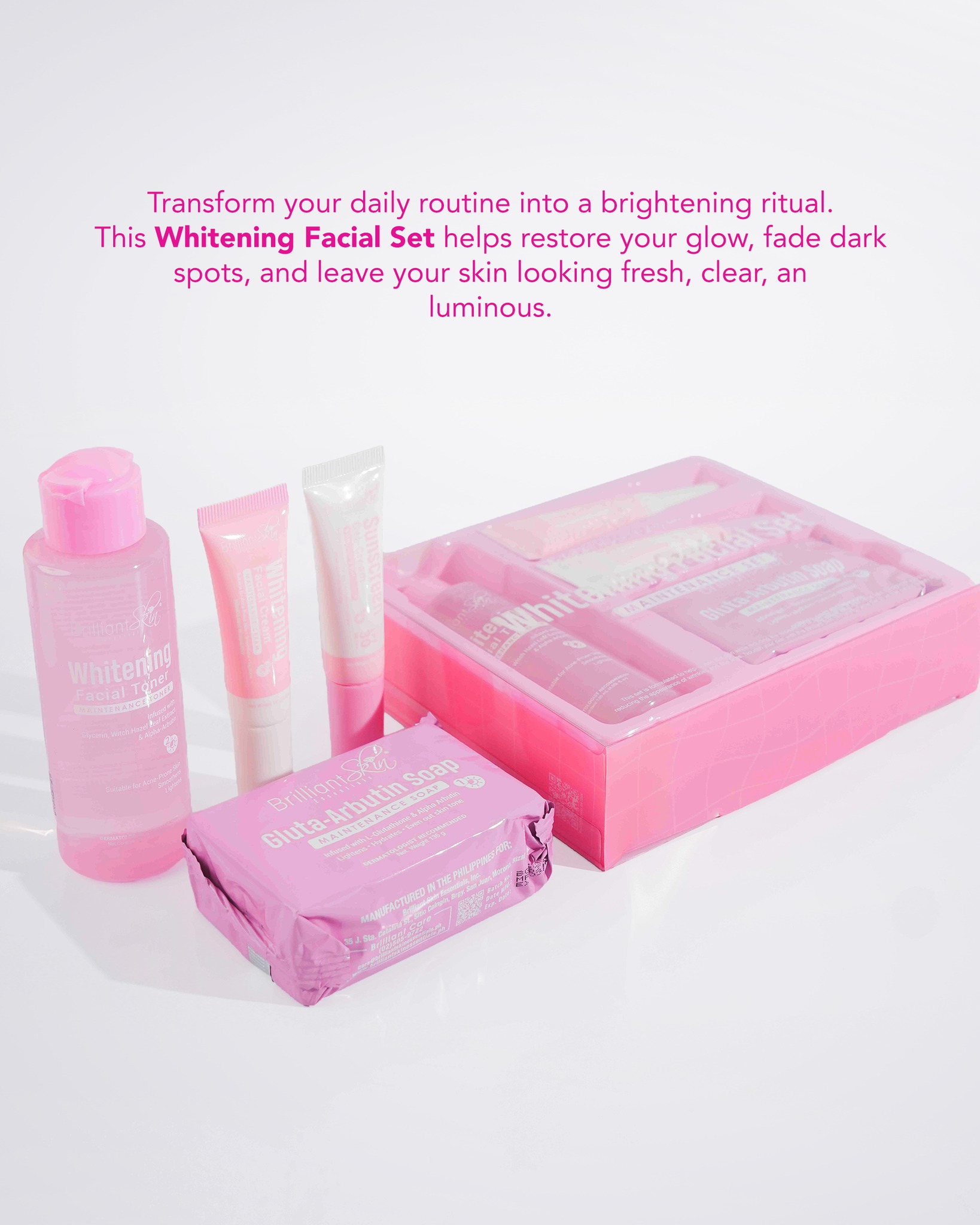 l-glutathione alpha arbutin whitening Brilliant Skin Essentials Gluta-Arbutin Soap 135g  Infused with L-Glutathione, Arbutin, Salicylic Acid & Goats Milk  Hydrating Formula, Duozi Super Skin Whitening Healthcare