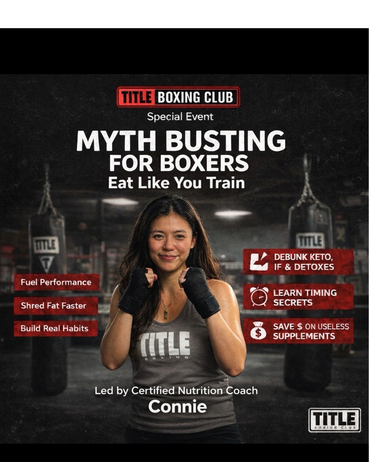 TITLE - SPECIAL CLASS 🥊 MYTH BUSTING FOR BOXERS Eat Like You Train ...