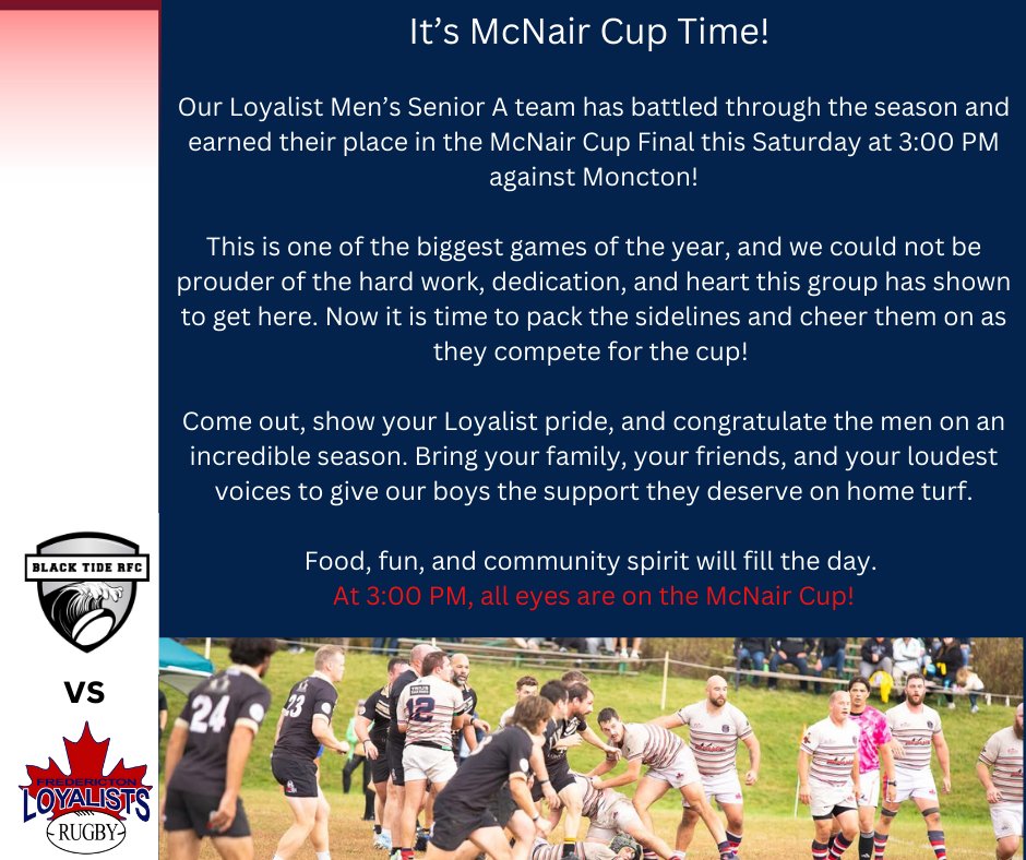 Fredericton Loyalists RFC | Saturday is stacked with rugby, food, and ...
