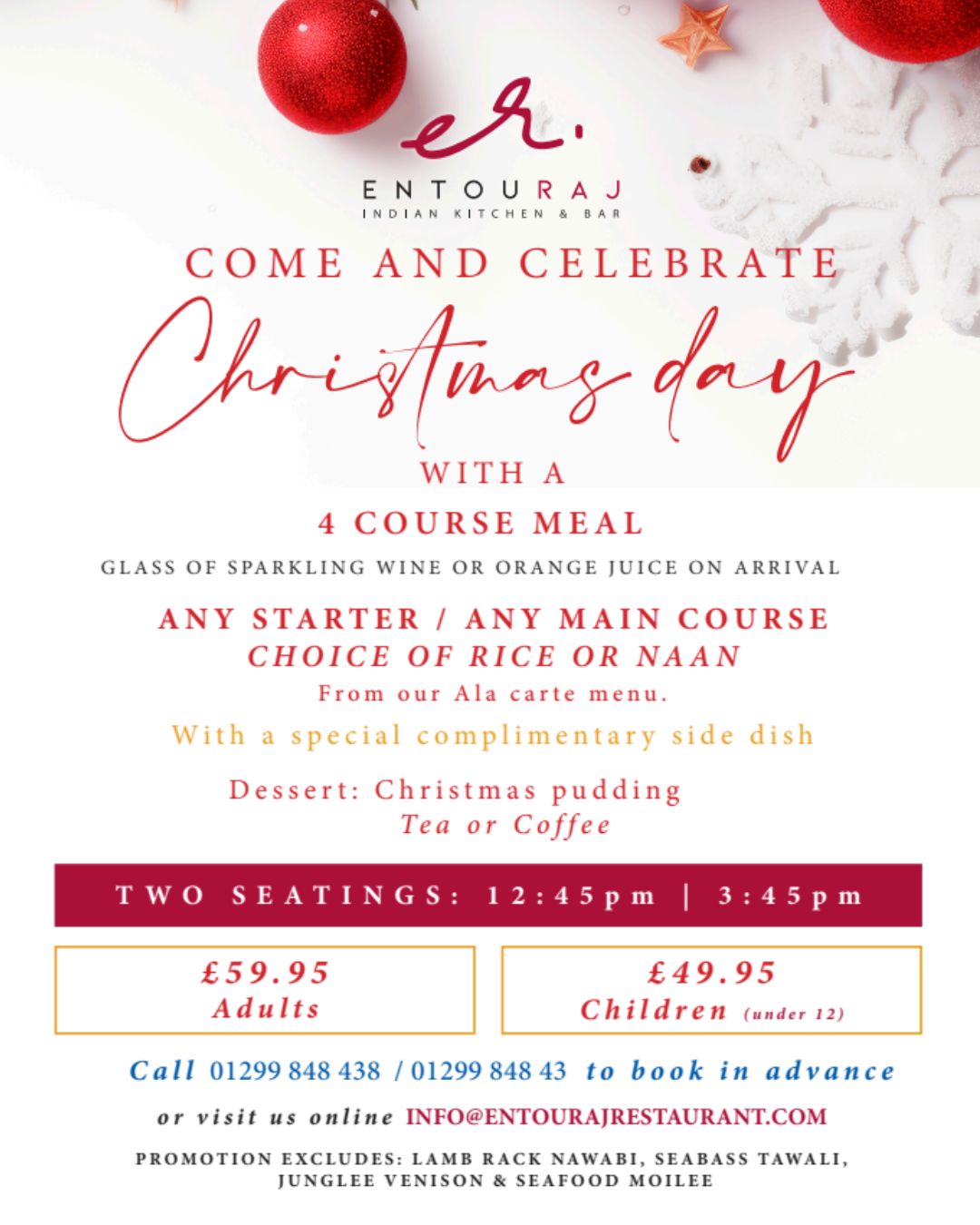 Christmas Day at Entouraj ... - Entouraj Restaurant | Facebook