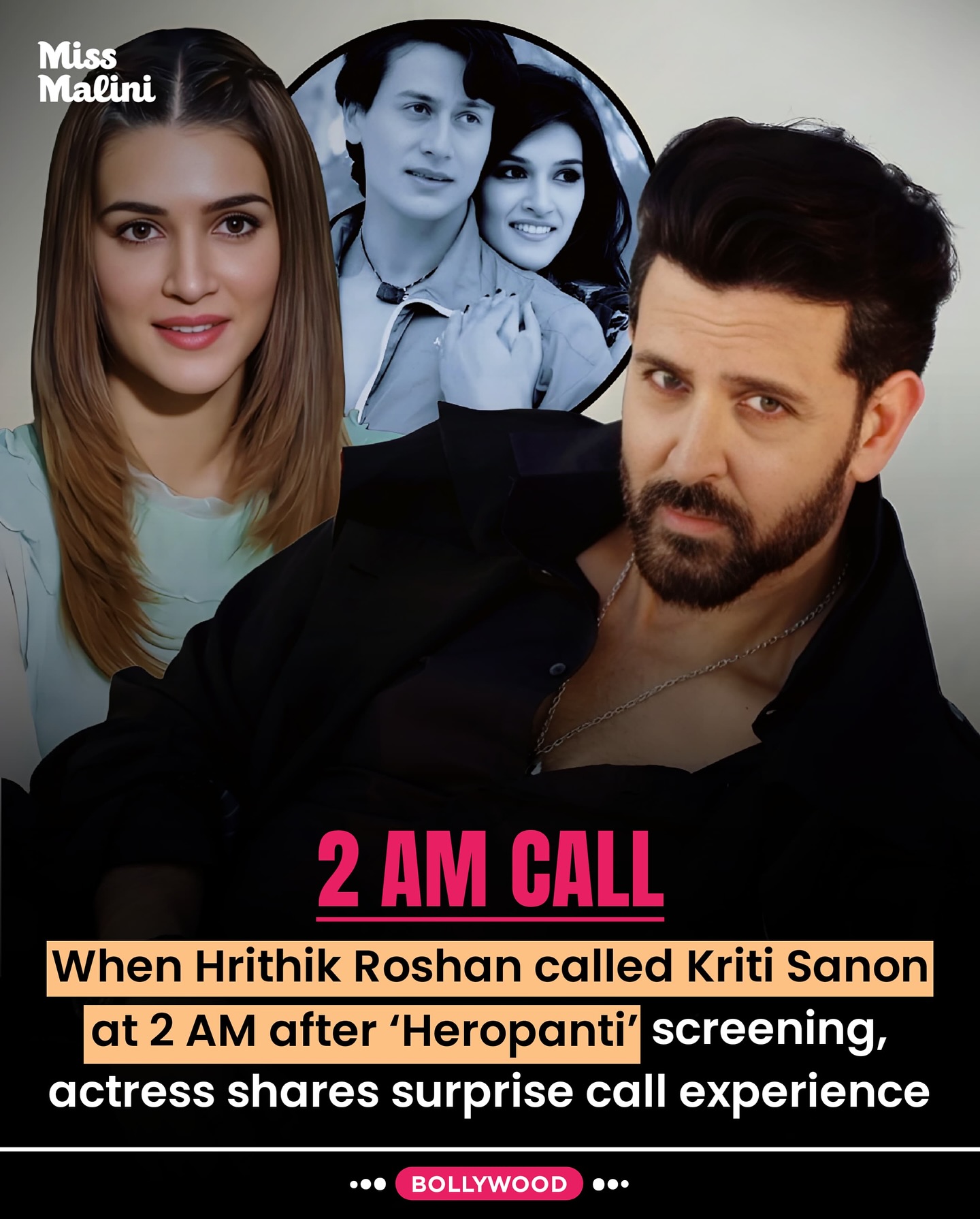 MissMalini - Hrithik Roshan called Kriti Sanon at 2 AM... | Facebook