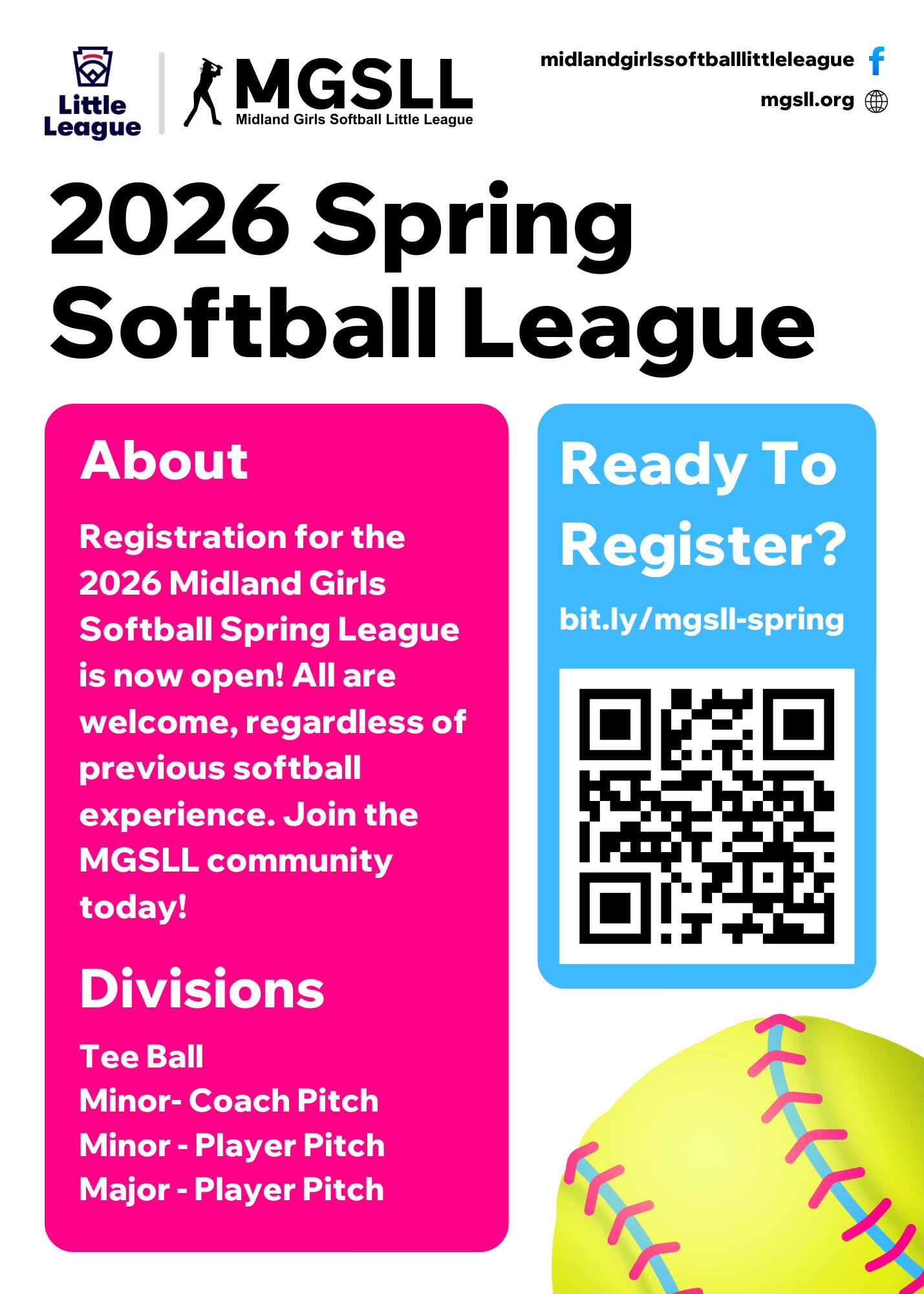 Midland Girls Softball League - Midland, MI