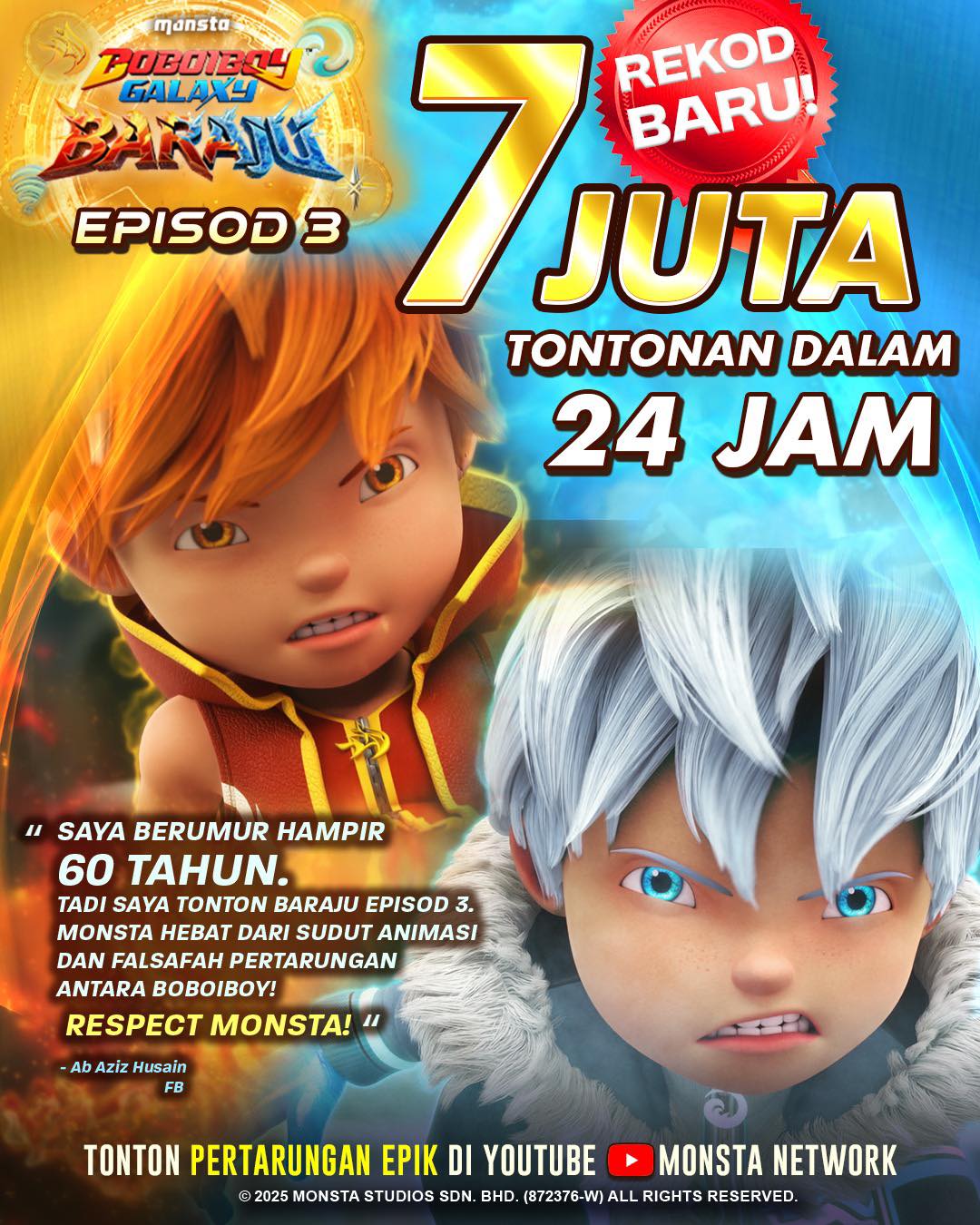 BoBoiBoy - Rekod baru untuk #BoBoiBoy Galaxy Baraju!!! 🥳🥳... | Facebook