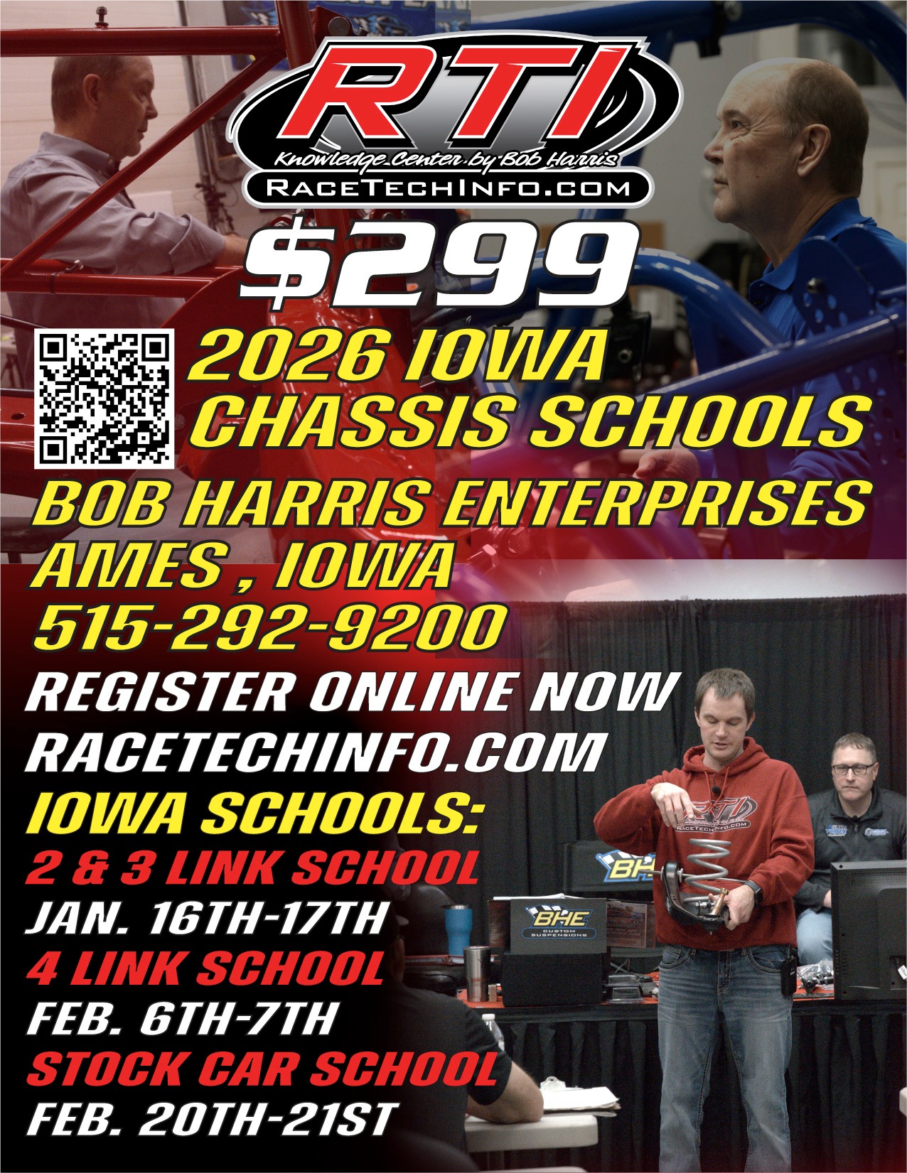 RTI - The 2026 RTI - Race Tech Info Iowa Chassis School dates are ...
