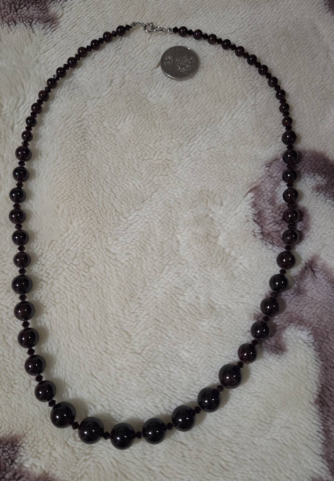 Black Agate Rondelle Bead Necklace - 18" Strand With Silver Clasp, 2x4mm Faceted Gems