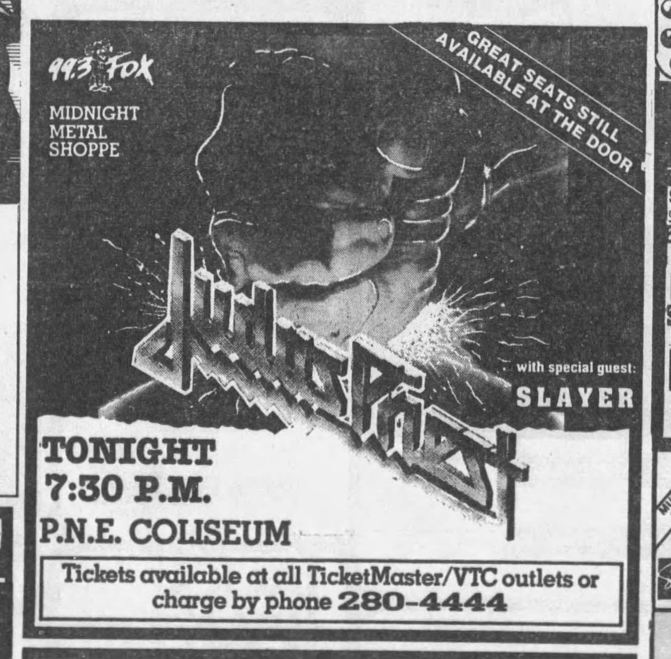 Judas Priest's Killing Machine tour in Vancouver 1979