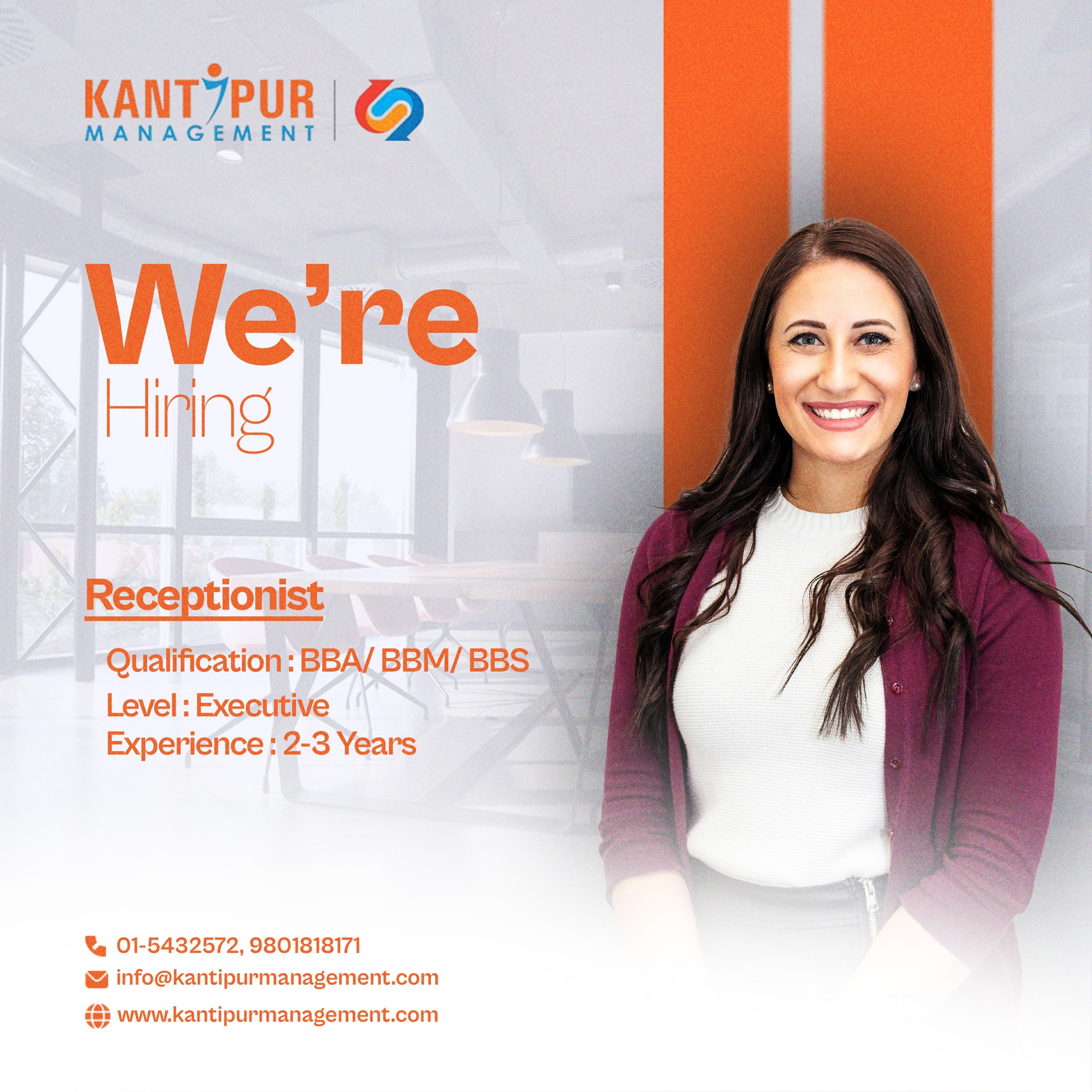 We’re Hiring –... - Kantipur Management Private Limited | Facebook