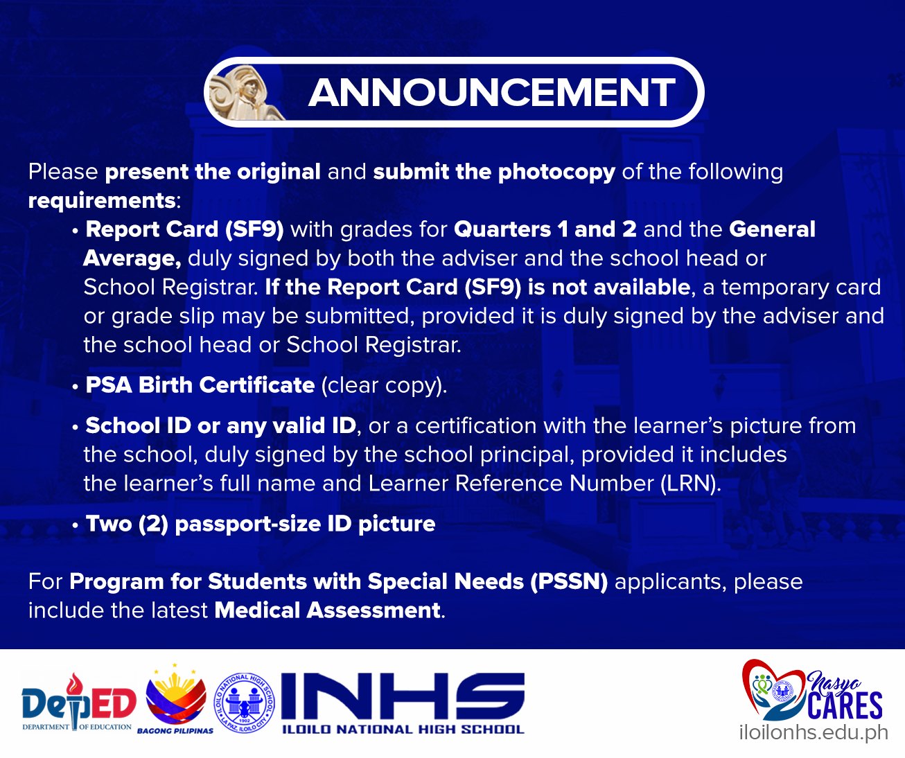 Iloilo - 𝐎𝐧𝐥𝐢𝐧𝐞 𝐑𝐞𝐠𝐢𝐬𝐭𝐫𝐚𝐭𝐢𝐨𝐧 𝐟𝐨𝐫 𝐈𝐧𝐜𝐨𝐦𝐢𝐧𝐠 𝐆𝐫𝐚𝐝𝐞 𝟕 𝐋𝐞𝐚𝐫𝐧𝐞𝐫𝐬 𝐒𝐜𝐡𝐨𝐨𝐥 𝐘𝐞𝐚𝐫 ...