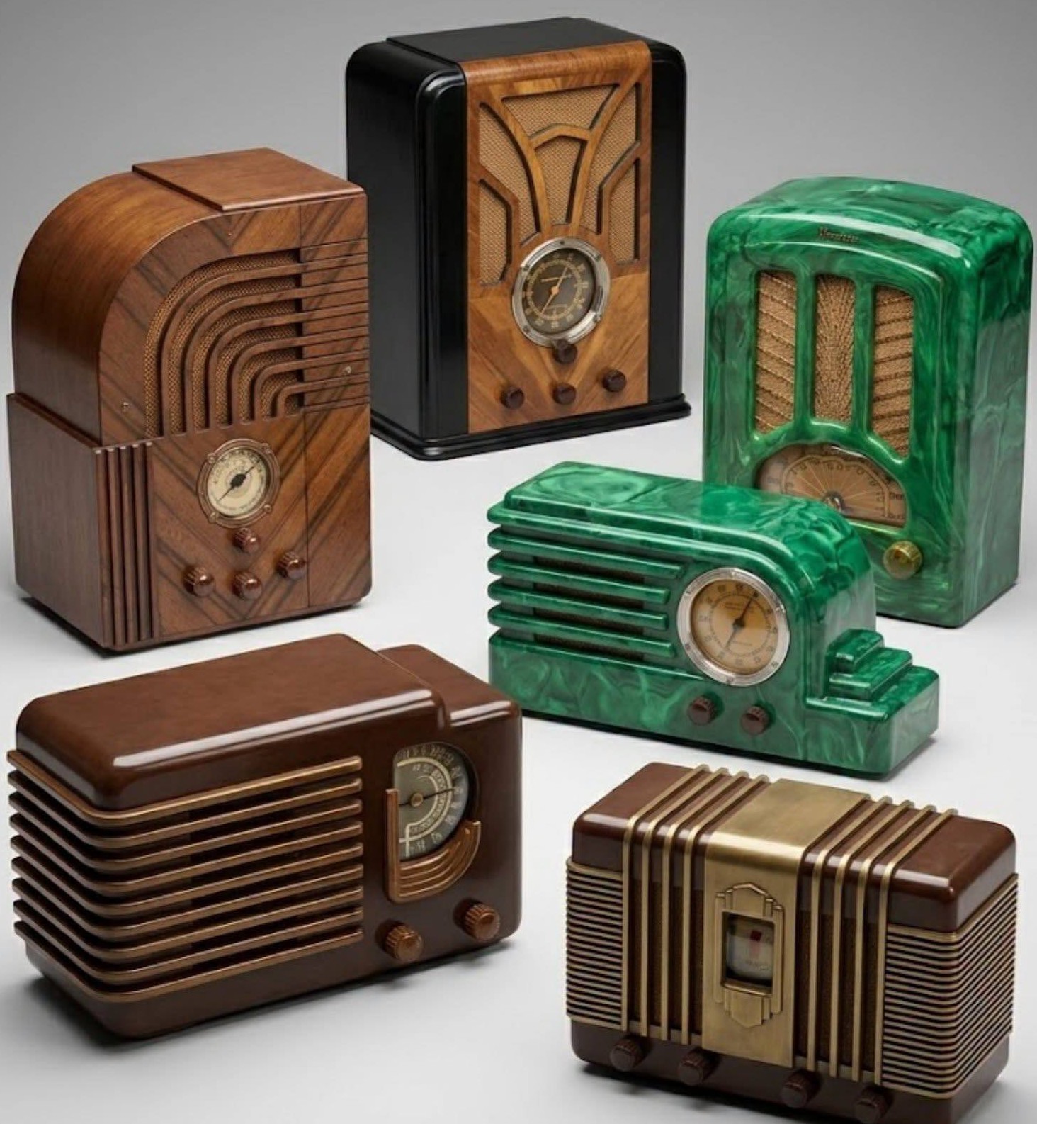 Art Deco radio with 1930s modern design