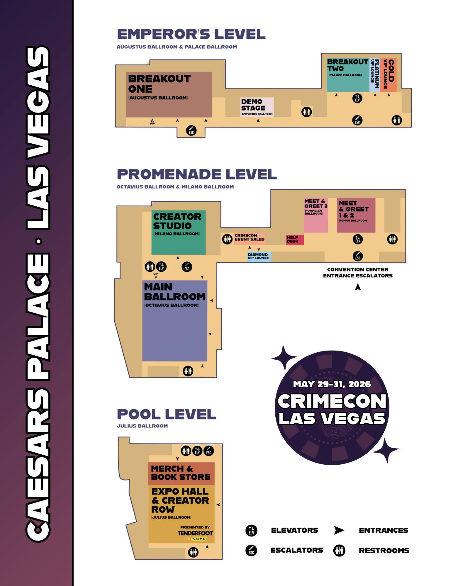 ?? The official CrimeCon Las Vegas venue map is here — take a 
